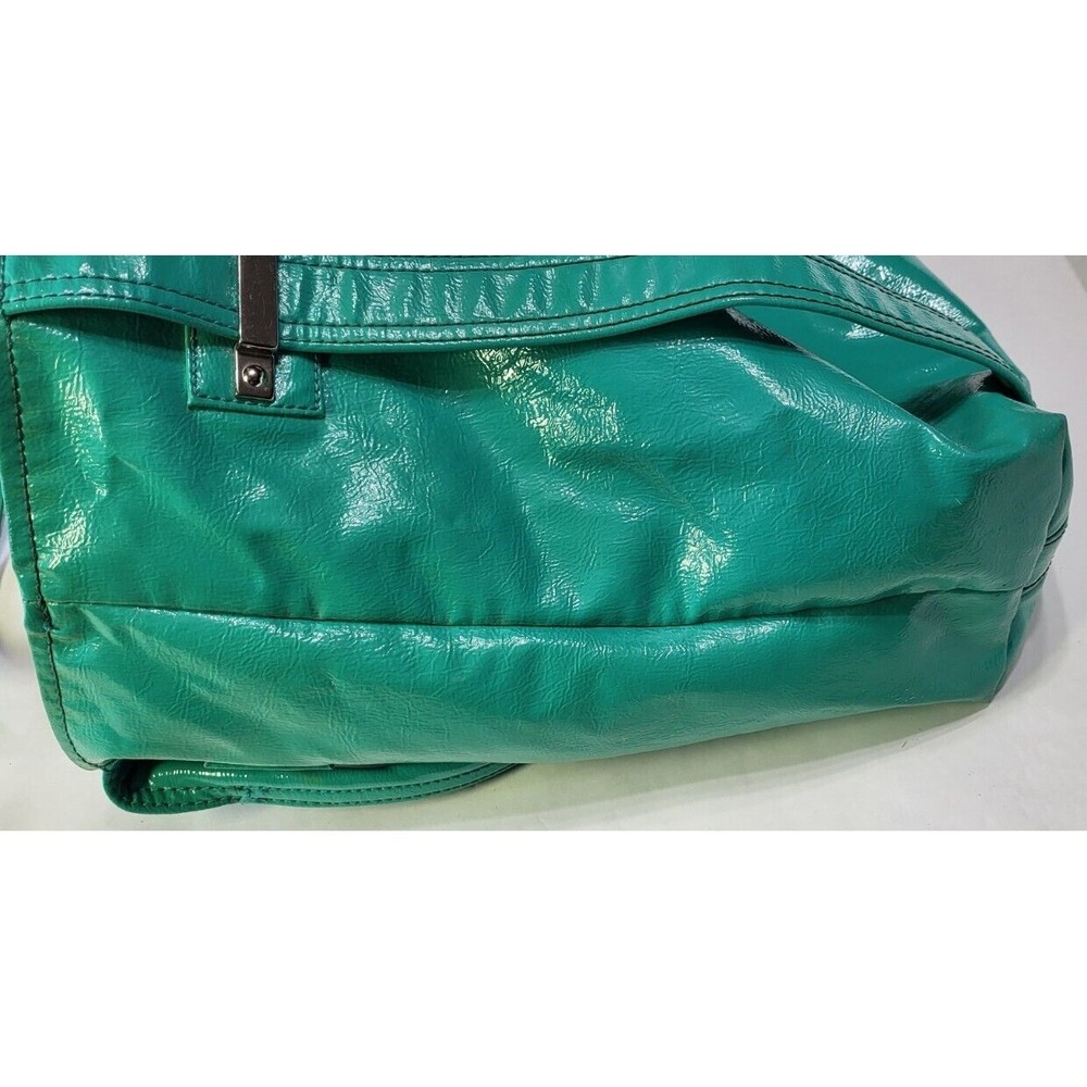 Vintage Guess Teal Shoulder Bag Silver Buckle Y2K Style Zebra Lining - Picture 6 of 16